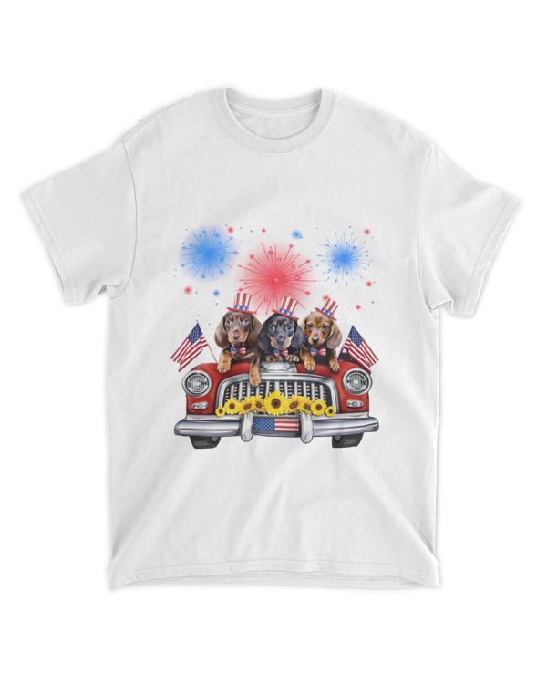 Dachshund Happy Independence Day Firework