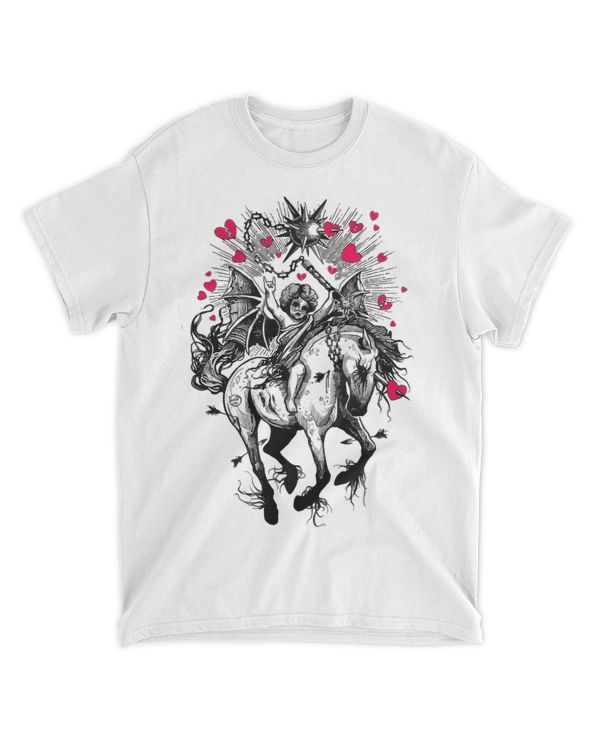 Fallen Angel on Demon Horse Aesthetic Horror Occult