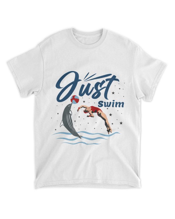 Just Swim, Swimming T-Shirt, Swim Tank Top, Swimmer Shirt
