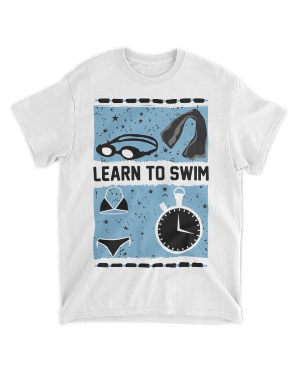 Learn to Swim, Swimming T-Shirt, Swim Tank Top, Swimmer Shirt