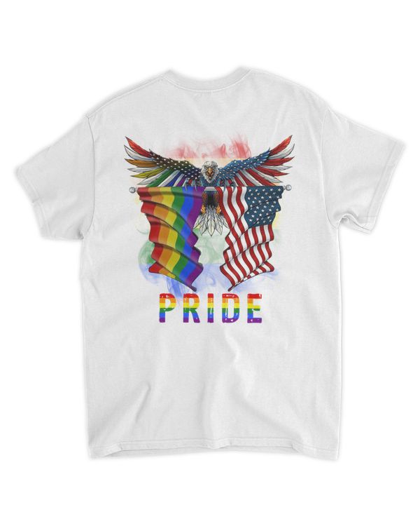 LGBT Eagle America Flag Pride 2 Sides