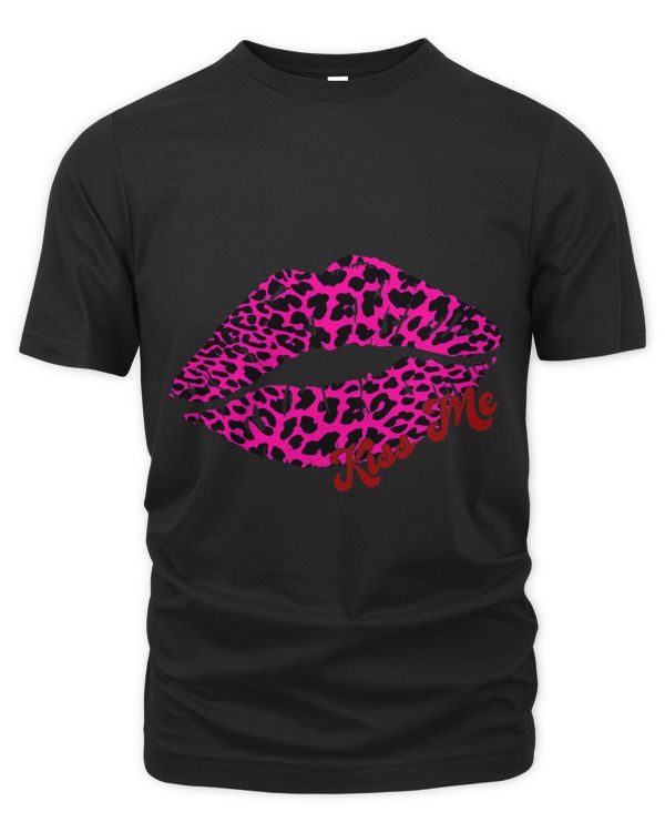 Valentine Day Pink plaid lip love kiss for girls women pink