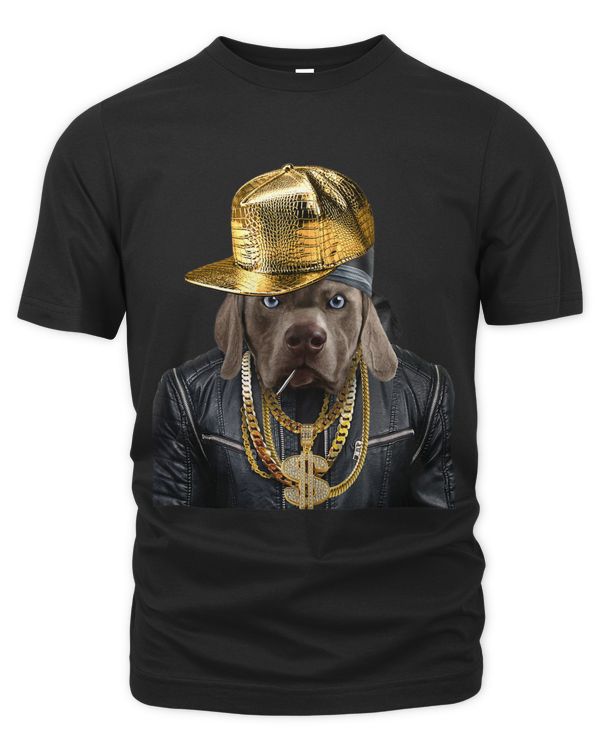 Weimaraner Rapper as Hip Hop Artist Dog