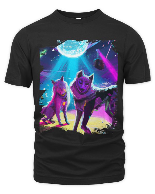 Disco Wolf Wolves Dancing Rave 1