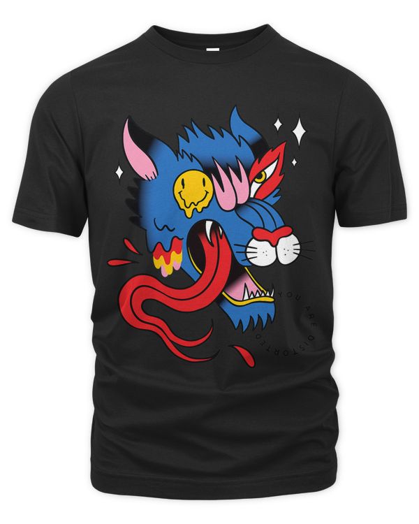Distorted Wolf Trippy Mythical Creature