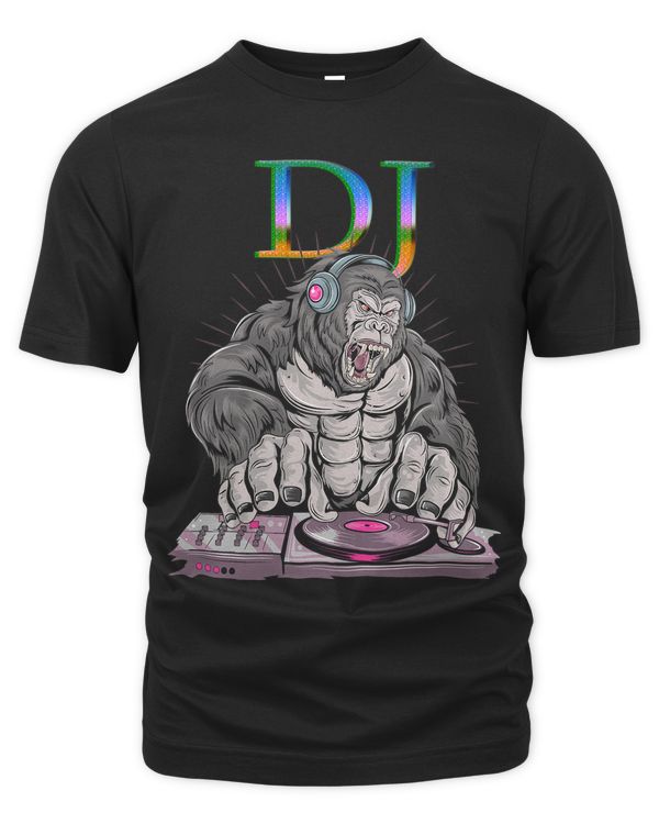 DJ Gorilla Ape Cartoon