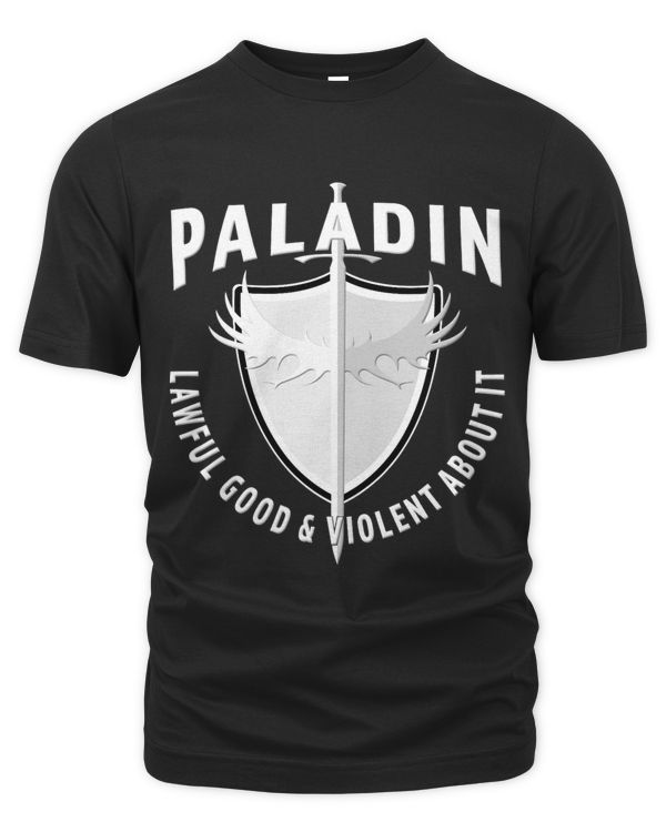 Funny RPG Lawful Good Paladin and Violent About it Graphic