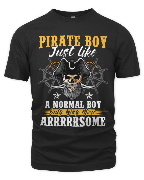 Funny Pirate Shirt Boys Jolly Roger Boys Freebooter