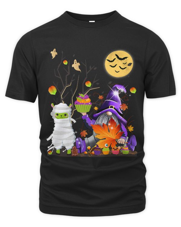 Happy Llamaween Funny Halloween Witch Gnome Kids Boys Girls 285