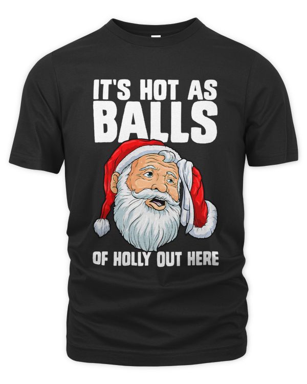 Christmas in July Funny Santa Hot As Balls Summer Santa