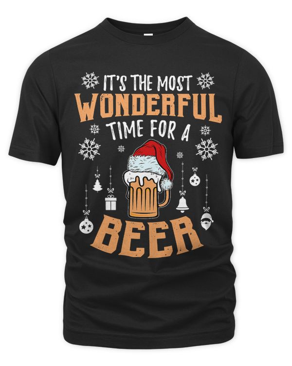 Christmas Motif Most Wonderful Time For A Beer8