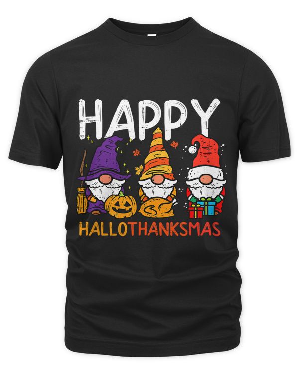 Happy Hallothanksmas Gnomes Halloween Thanksgiving Christmas 336