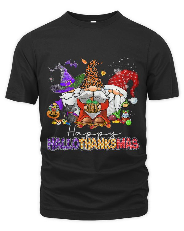 Happy Hallothanksmas Gnomes Halloween Thanksgiving Christmas 92