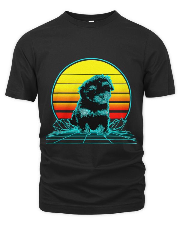 Retro Vintage Sunset ShihPoo