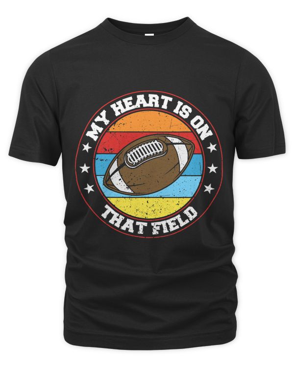My Heart is On the Field Footbal Heart MotherSports Lover