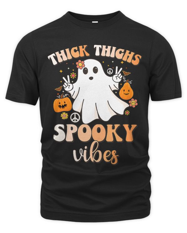 Thick Thighs Spooky Vibes Halloween groovy Spooky Halloween 308