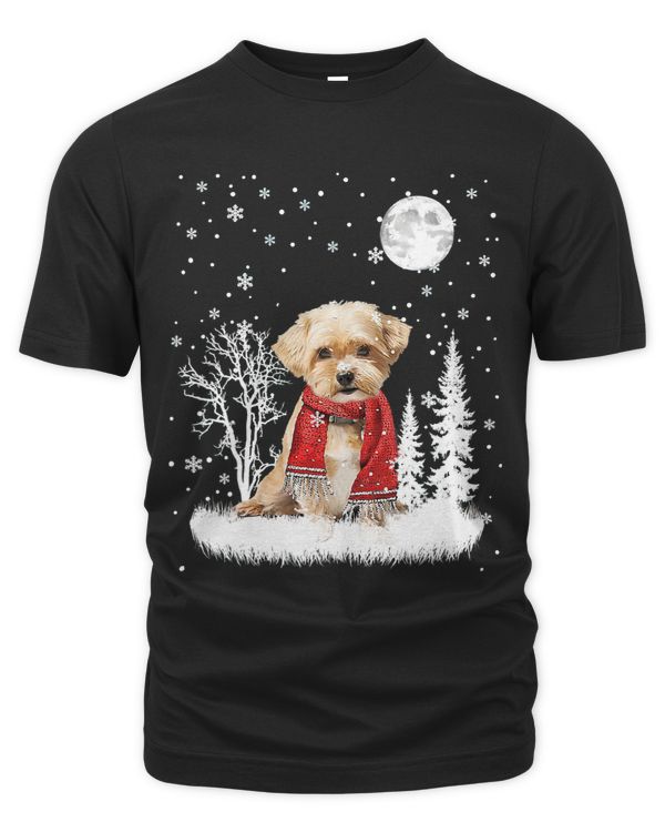 Shorkie Under Moonlight Snow Christmas Pajama 279