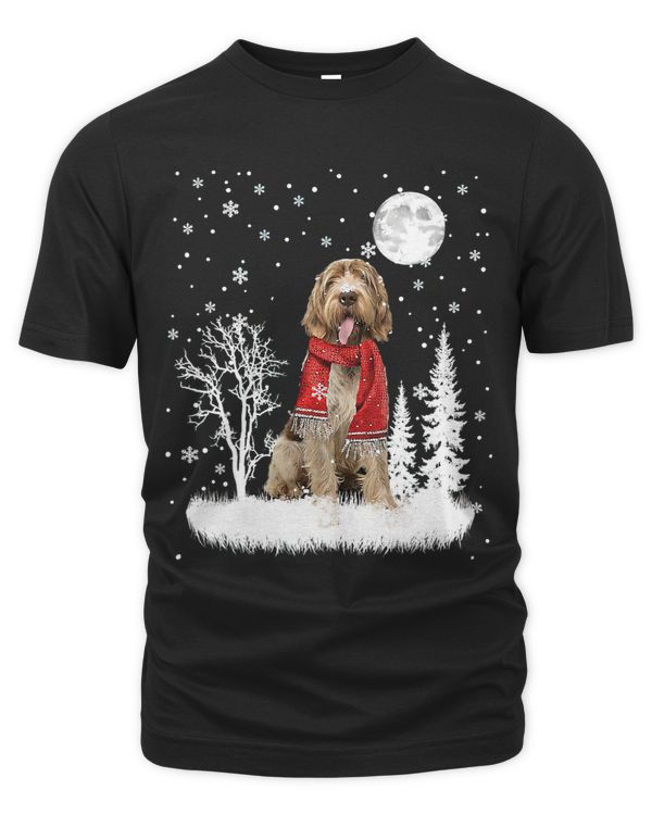 Spinone Italiano Under Moonlight Snow Christmas Pajama 275