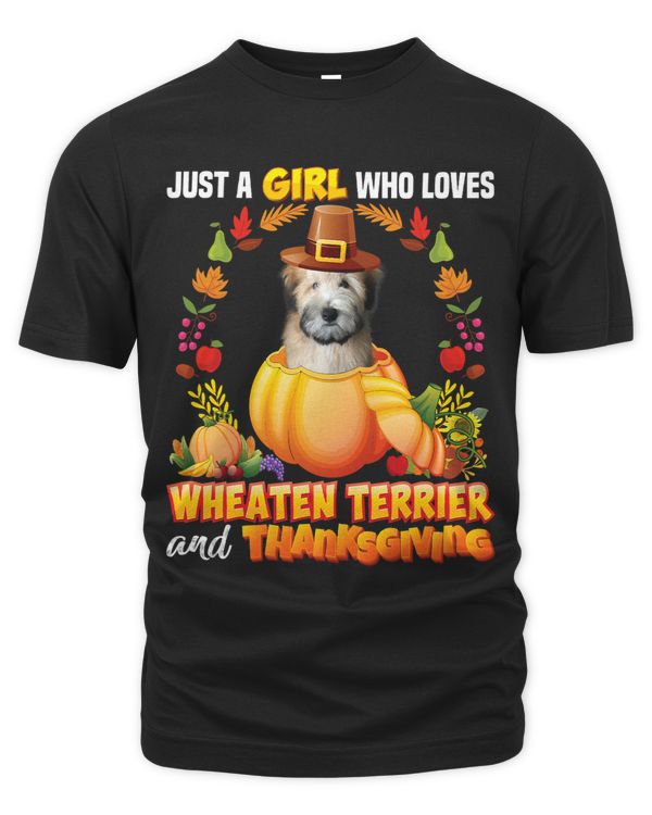 Just A Girl Who Loves Wheaten Terrier Dog And Thanksgiving 80