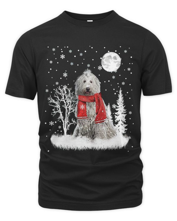 Komondor Under Moonlight Snow Christmas Pajama 276