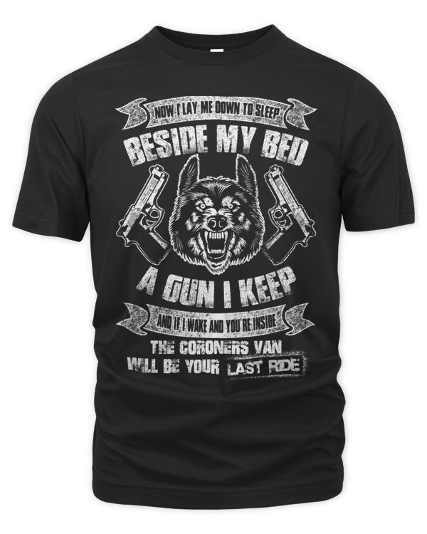 Vintage Now I Lay Me Down To Sleep Beside My Bed A Gun
