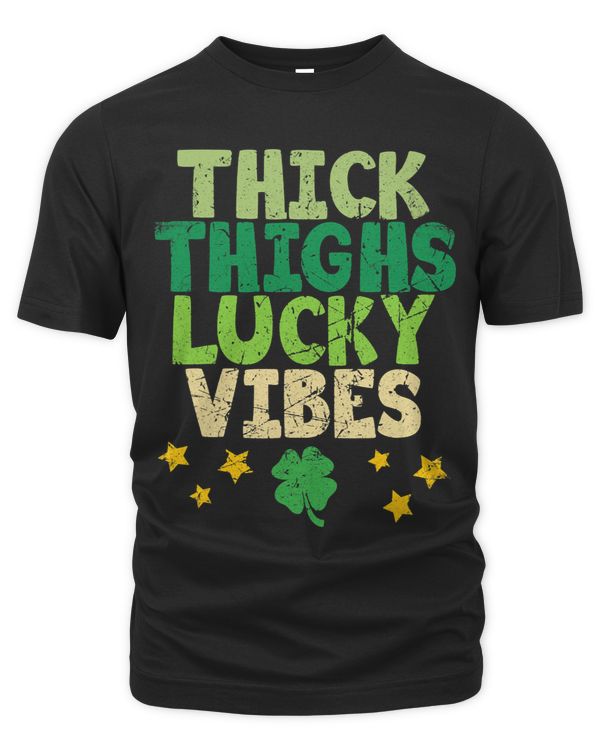 St Patricks Day Vintage Funny Thick Thighs Lucky Vibes