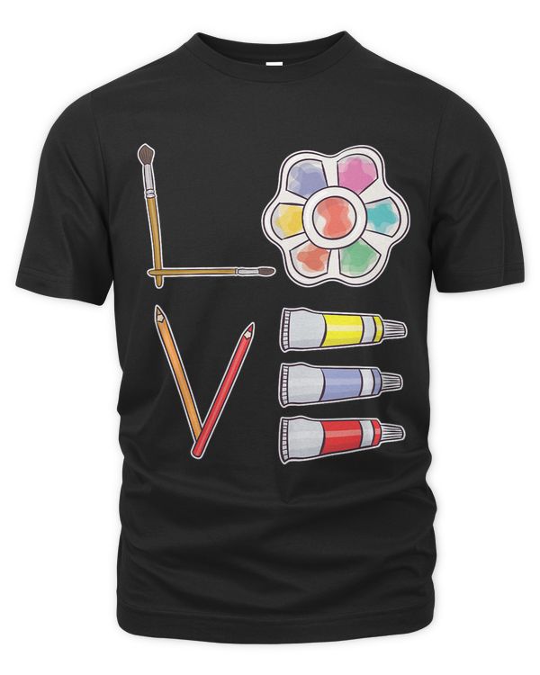 Love Art Watercolor Palette Paint Brush Drawing Artist