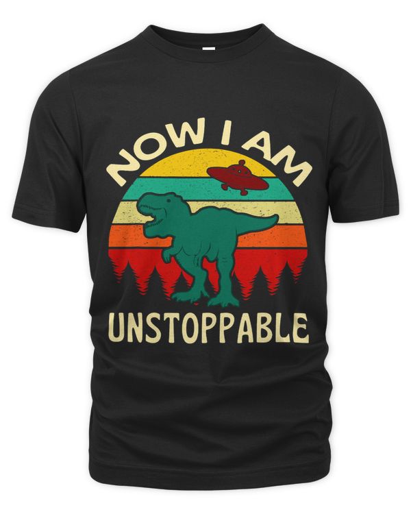 Now I Am Unstoppable TRex Dinosaur Flying Saucer UFO