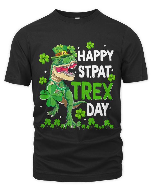 Happy St Pat Rex Day Shirt St Patricks Dinosaur Toddler Boys 4