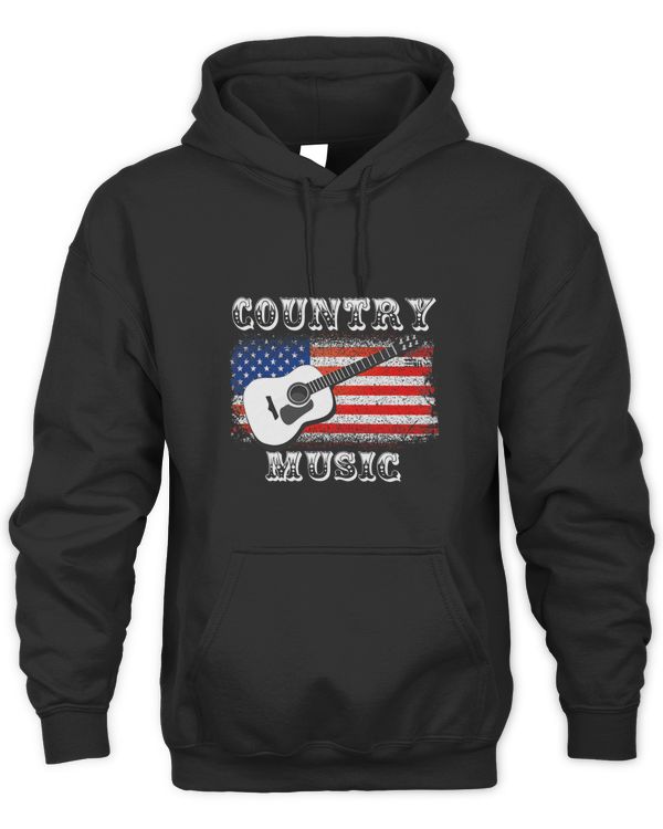 Country Music Guitar American Flag Guitarist Banjo Player
