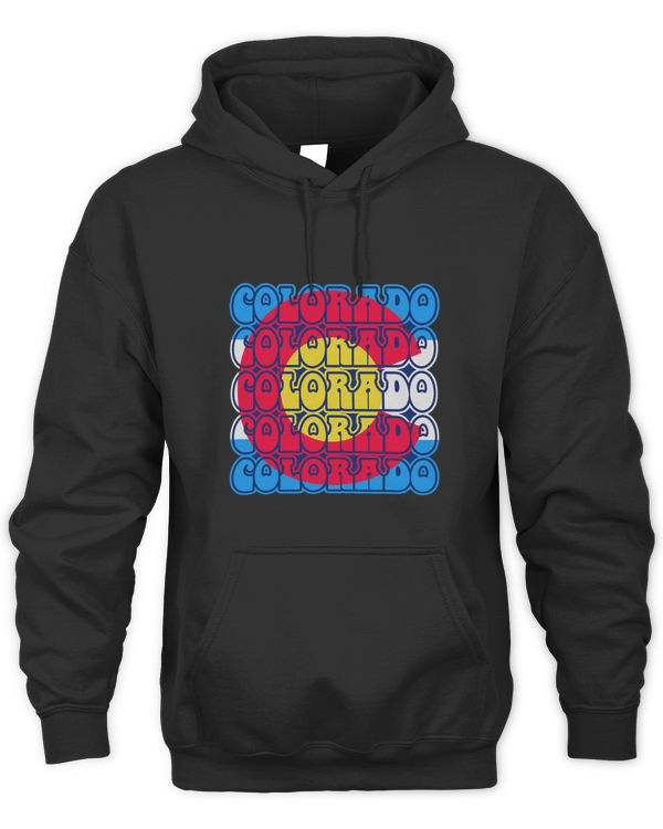 Colorado Flag Vintage Typography 70s State Pride Graphic