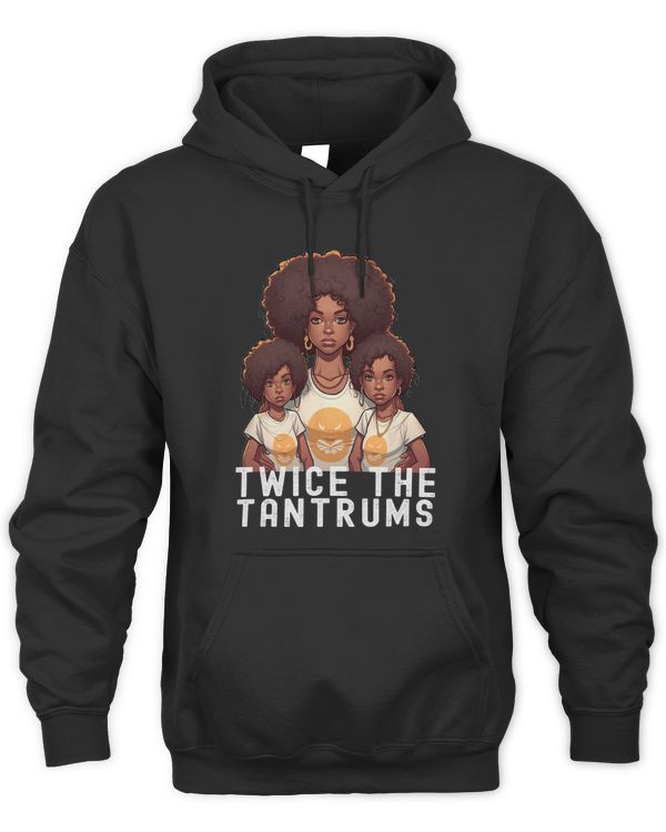 Black Twin Dad Fathers Day Twice the tantrums Funny Quote