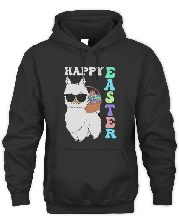 Llama Pet Kids Happy Easter Llama With Bunny Ears Funny Egg Boys Girls
