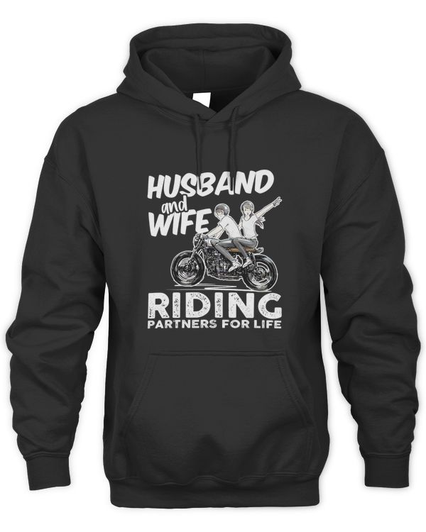 Husband And Wife Riding Partners For Life Motorcycle Lover