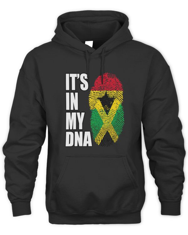 Jamaican And Ghanaian Mix DNA Flag Heritage