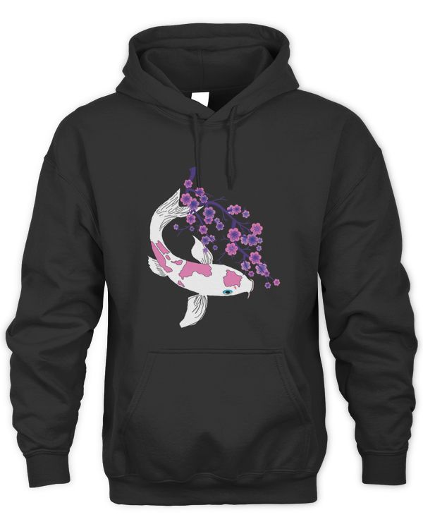 Japanese Sakura Tree Koi Carp Cherry Blossom Flower Tree