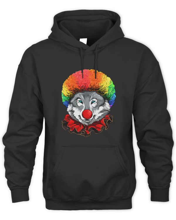 Clown Gray Wolf Carnival Circus Staff Wild Animal Wolf Lover