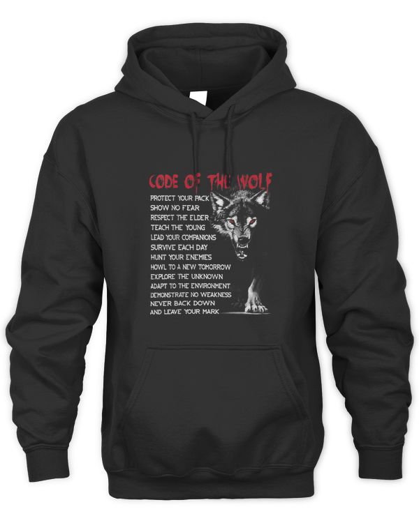 Code Of Wolf Vikings Fenrir Norse Mythology (On Back)