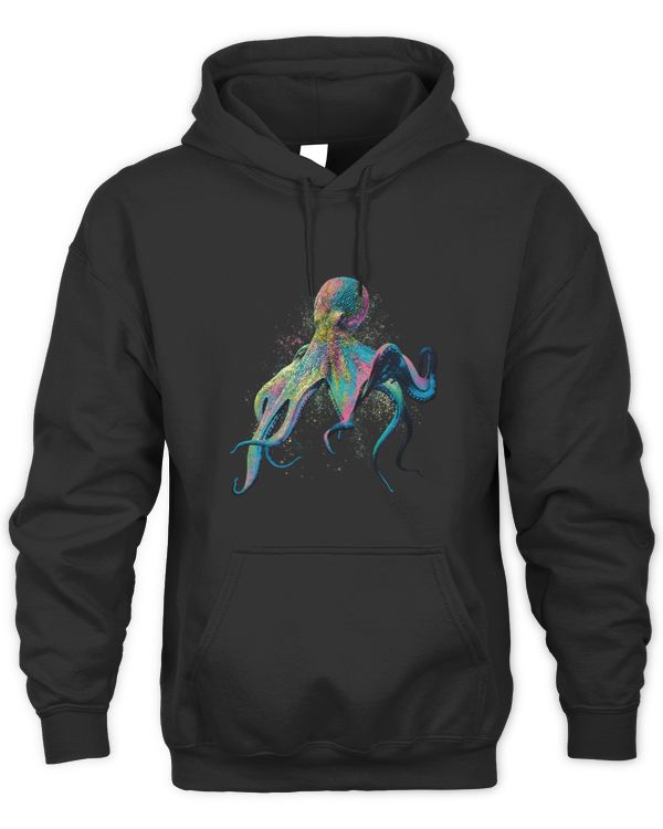 Colorful Octopus Realistic Octopus Animal Lover Artistic Men