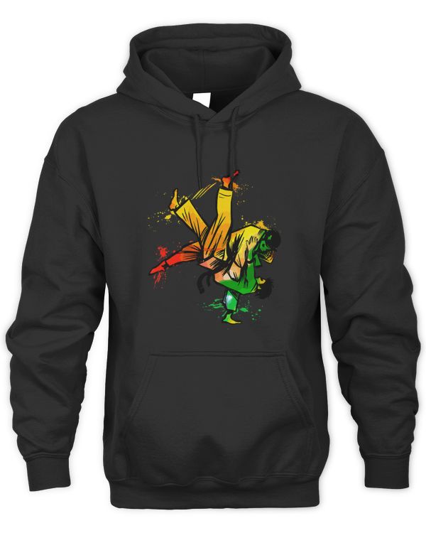 Colorful Pop Art Portrait Sport Judo Practitioner