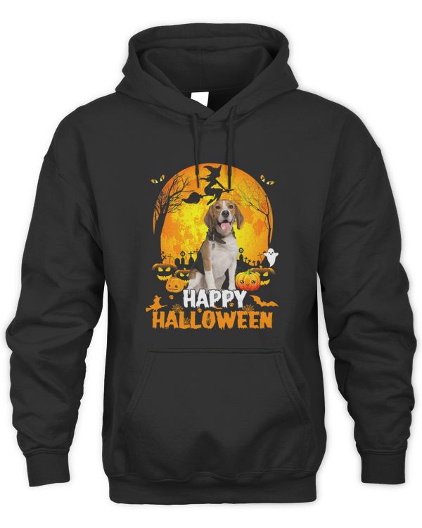 Beagles Dog Happy Halloween Day With the Moon And Pumpkin 84