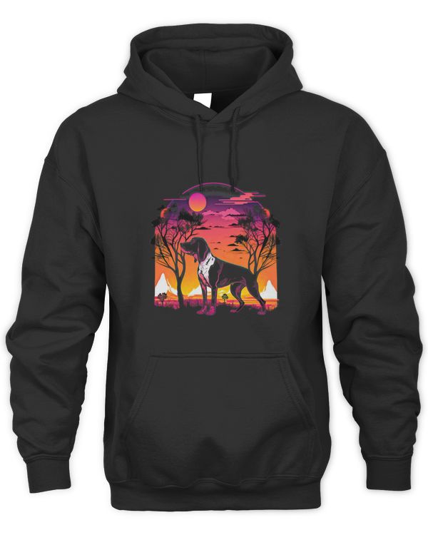 Retro Aesthetic Treeing Walker Coonhound dog 1