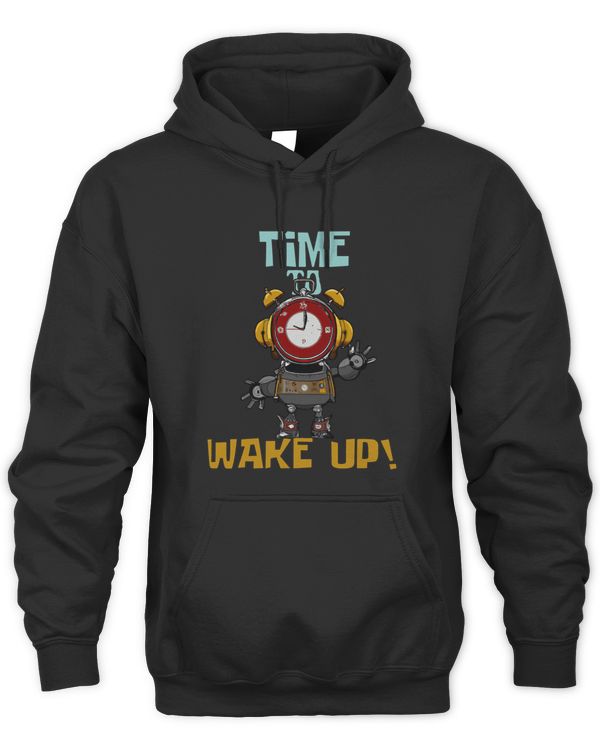 Time To Wake Up Funny Surreal Steampunk Alarm Clock Robot