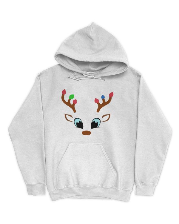 Christmas Shirt with Cute Reindeer Face (7)