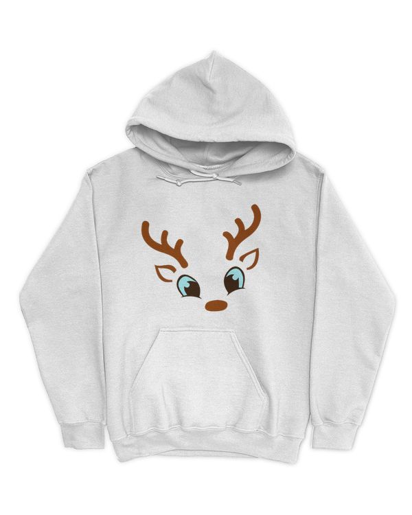 Christmas Shirt with Cute Reindeer Face (8)