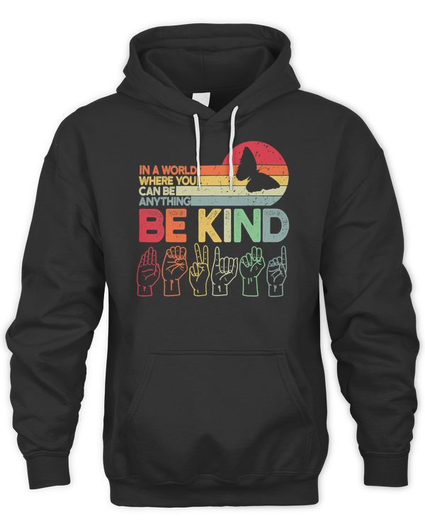 Be Kind Autism Awareness ASL Mom Teacher Kindness T-Shirt