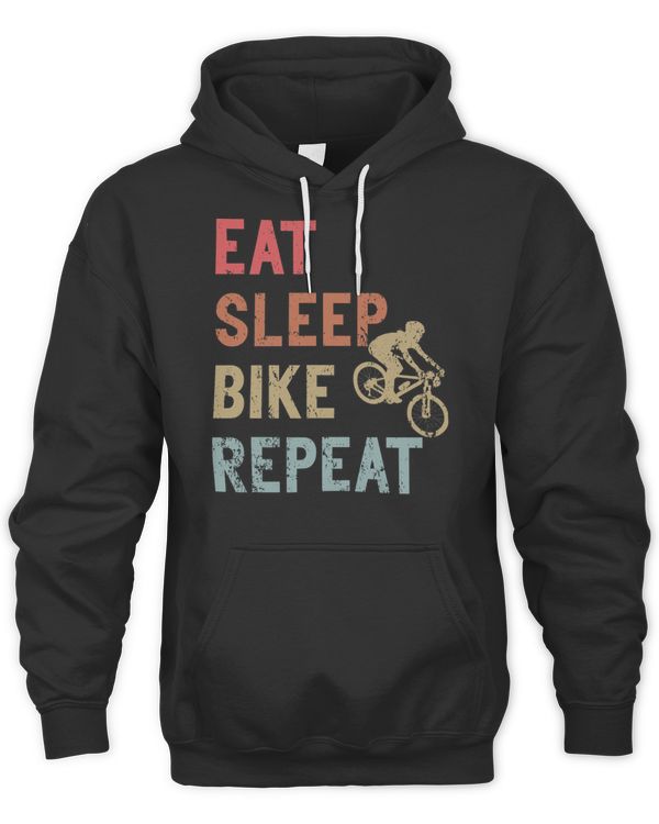 Eat Sleep Bike Repeat Retro Bicycle Biker Cycling T-Shirt