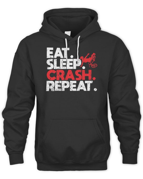 Eat Sleep Crash Repeat Bicycle Crash Cycling T-Shirt