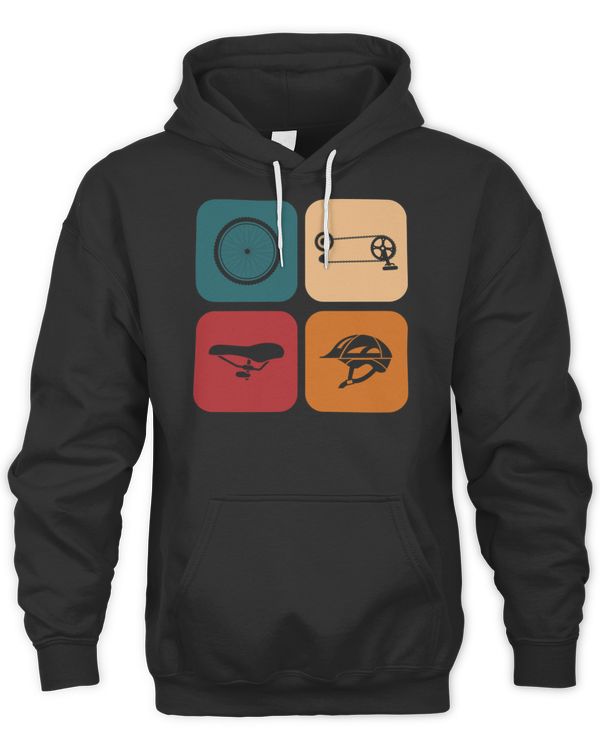 Retro Cycling Cyclist Bicycle Parts T-Shirt