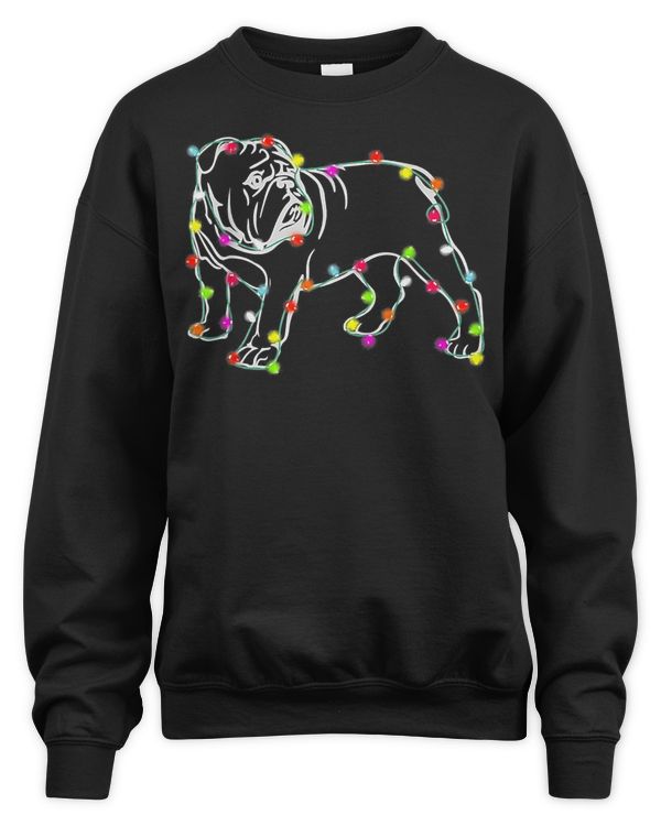 English Bulldog Bulldog Christmas Light Funny Dog Lover Christmas 247 Dog Lover
